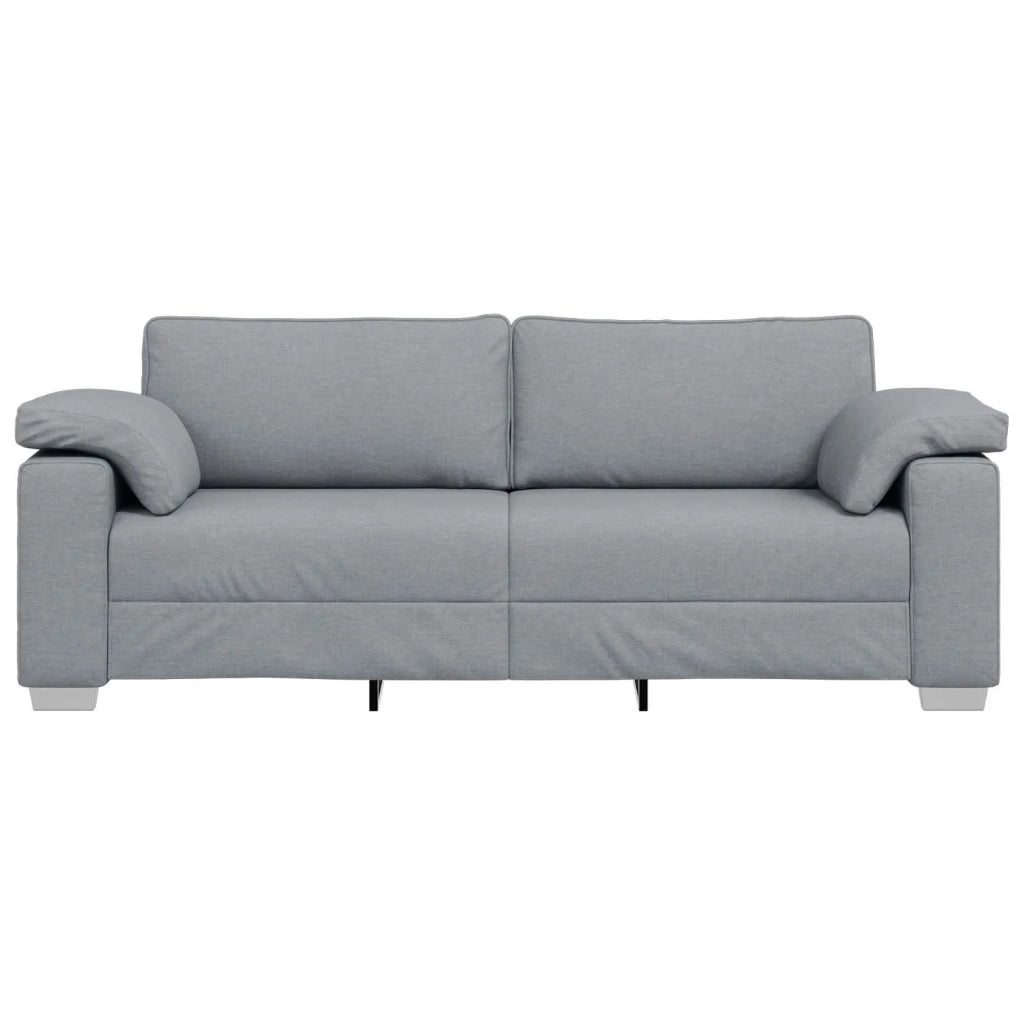 Divano | Divano da soggiorno | Sofa 3-Persone Grigio chiaro 220 cm Tessuto
