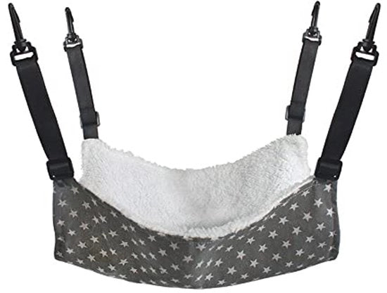 Hangmat per gatti, piccola gabbia per animali domestici con materasso caldo, cinturino regolabile e 4 ganci per gatti, gerbilli, cavi e conigli piccoli (S/M/L/XL)