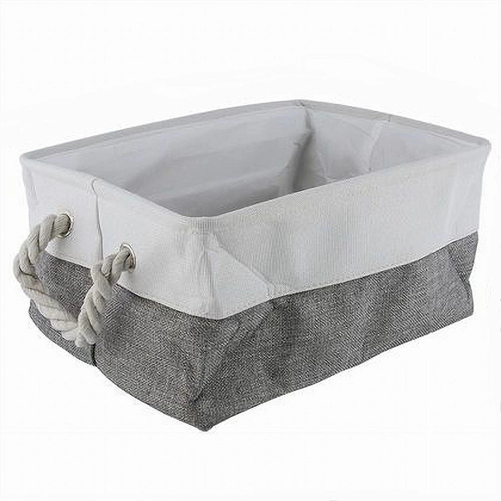 Trade Shop - Porta Biancheria In Tessuto Organizer Per Vestiti Sporchi Bagno Con Manici 10624 -