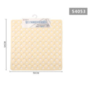 Trade Shop - Tappeto Tappetino Doccia Antiscivolo Quadrato 50x54cm Vasca Da Bagno 54053 Beige -