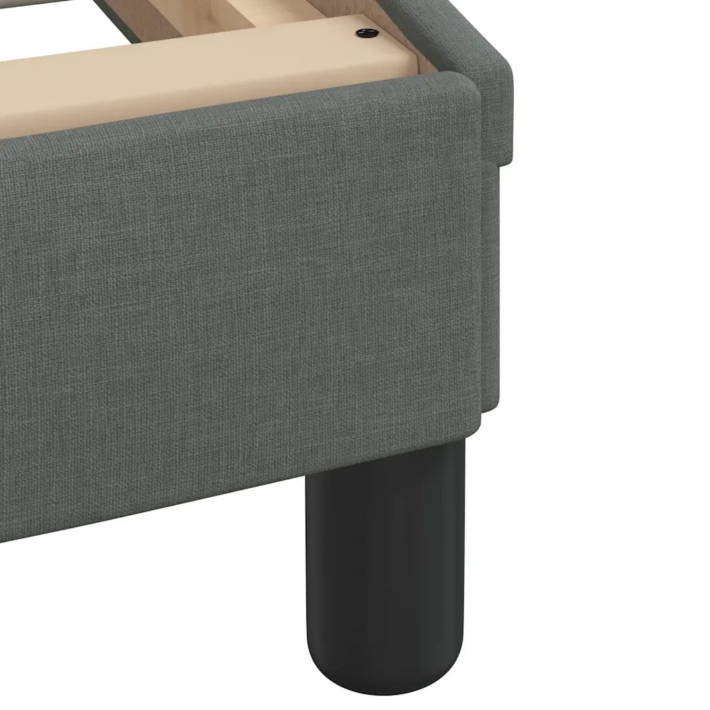Struttura letto Dover Grigio Scuro 90x190 cm in Tessuto 373318