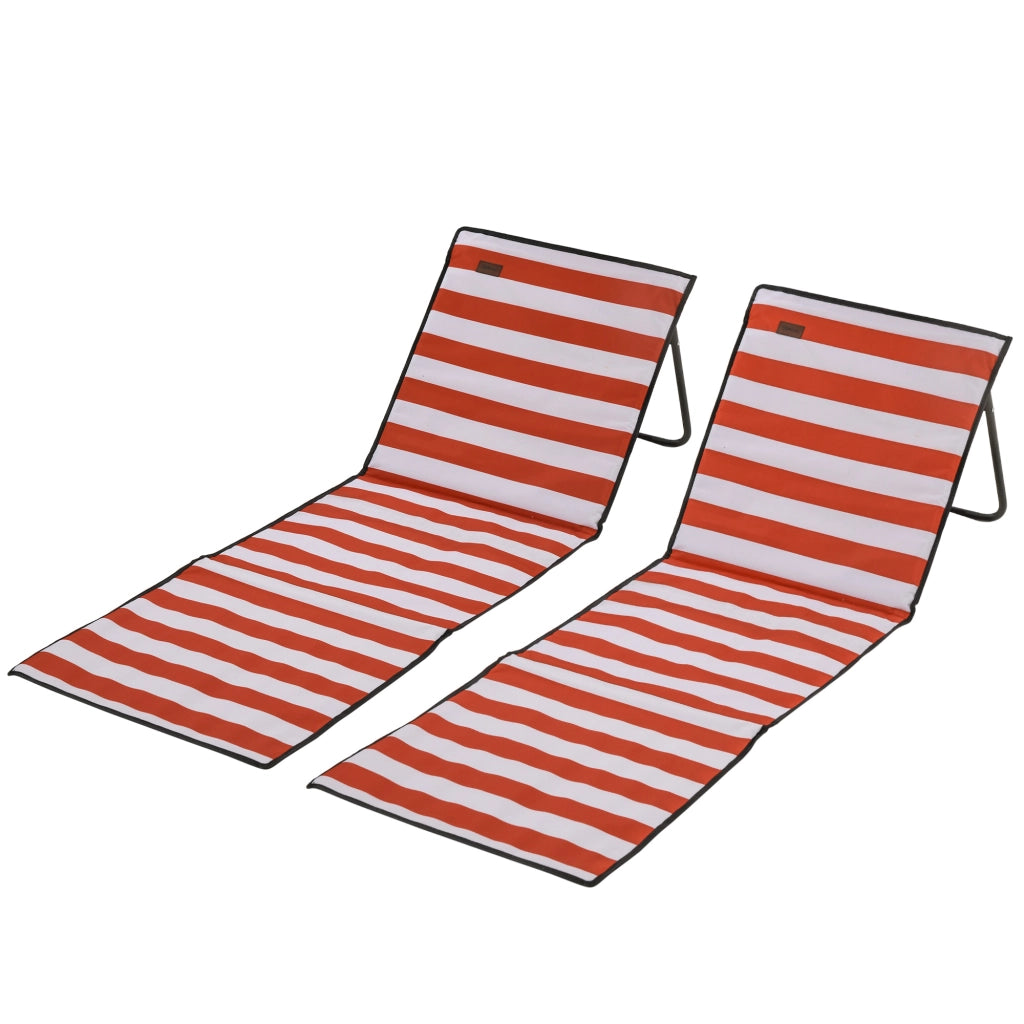 Sdraio da spiaggia pieghevole schienale regolabile tasca laterale rivestimento morbido telaio in acciaio rosso 142x51x40cm