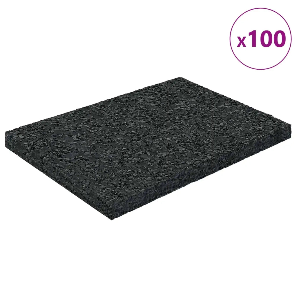 Pad per patio in granuli di gomma Nero 6 x 9 x 0,6 cm Gomma 42027236