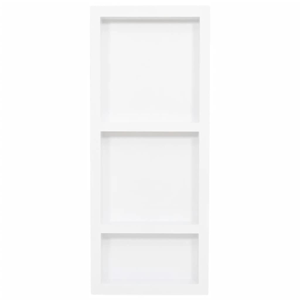 Nicchia da Doccia con 3 Scomparti Bianco Opaco 41x99x9 cmcod mxl 104604