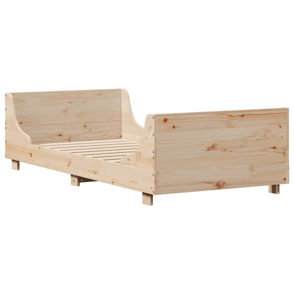 Letto senza Materasso 75x190 cm in Legno Massello Pino 3306483