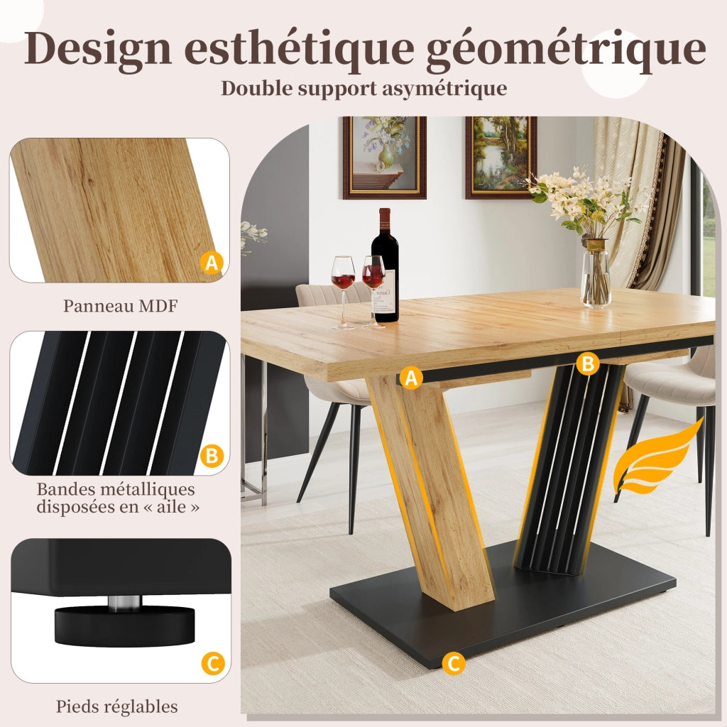 Tavolo da pranzo allungabile con 4 sedie in velluto, piano in MDF e gambe in metallo, per sala da pranzo, grigio