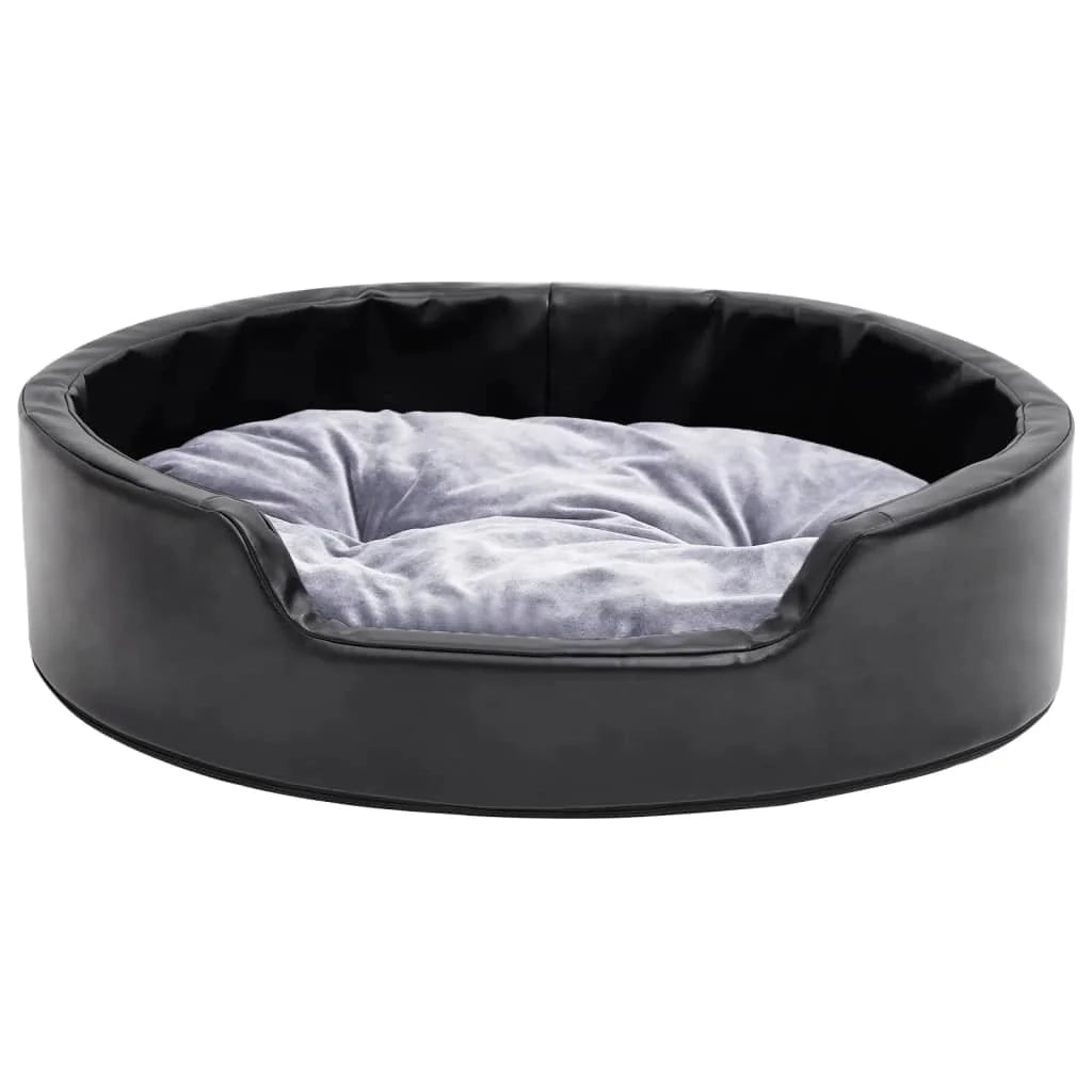 Cuccia per cani 69 x 59 x 19 cm peluche e similpelle nera 02_0043225