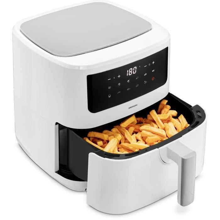 Friggitrice ad Aria Calda - MEDION - 50073000 - 2150 W - Touch screen - 9 programmi - Bianca