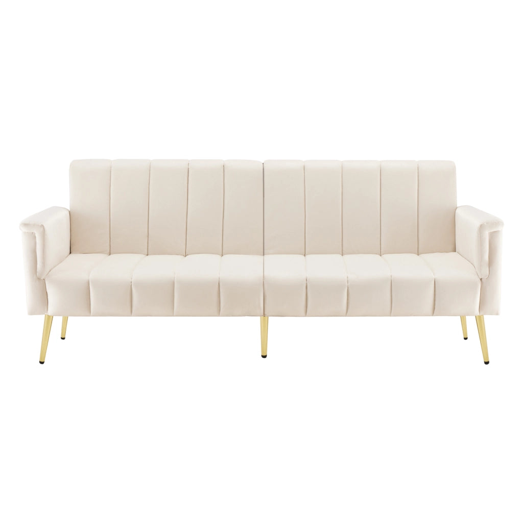 Divano letto moderno pieghevole - Zephmum- Velluto, piedini di supporto, multifunzionale