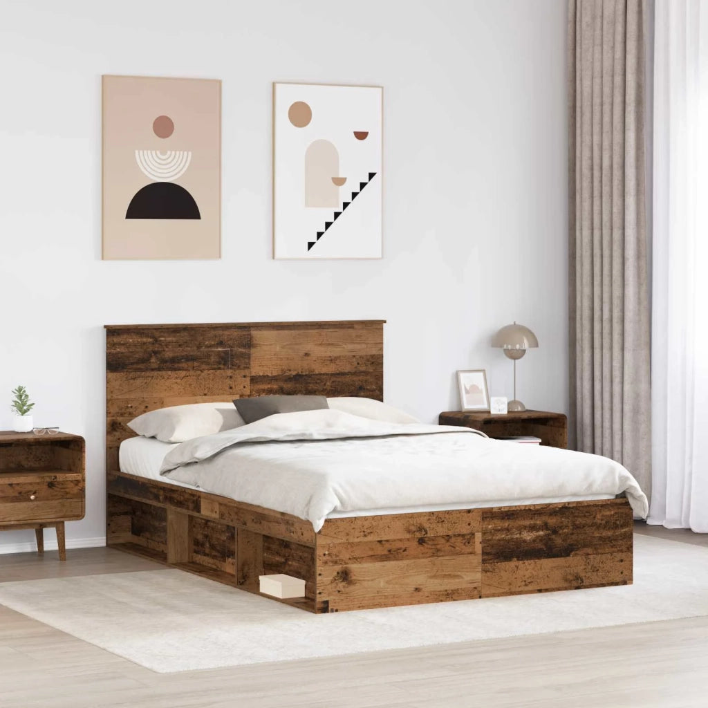 Struttura del letto Legno vecchio 150 x 200 cm Pino massello 3409343