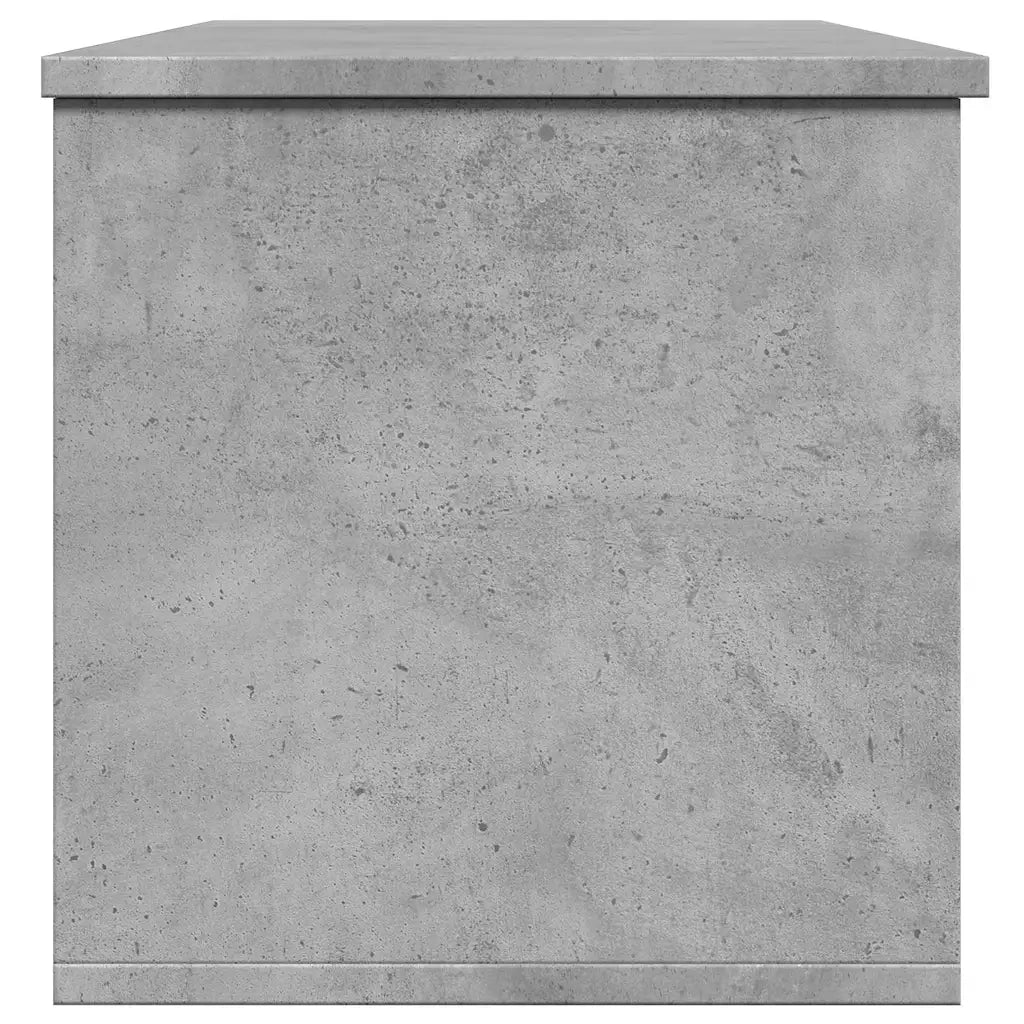 vidaXL Contenitore Portaoggetti Grigio Cemento 102x35x35cm Truciolato