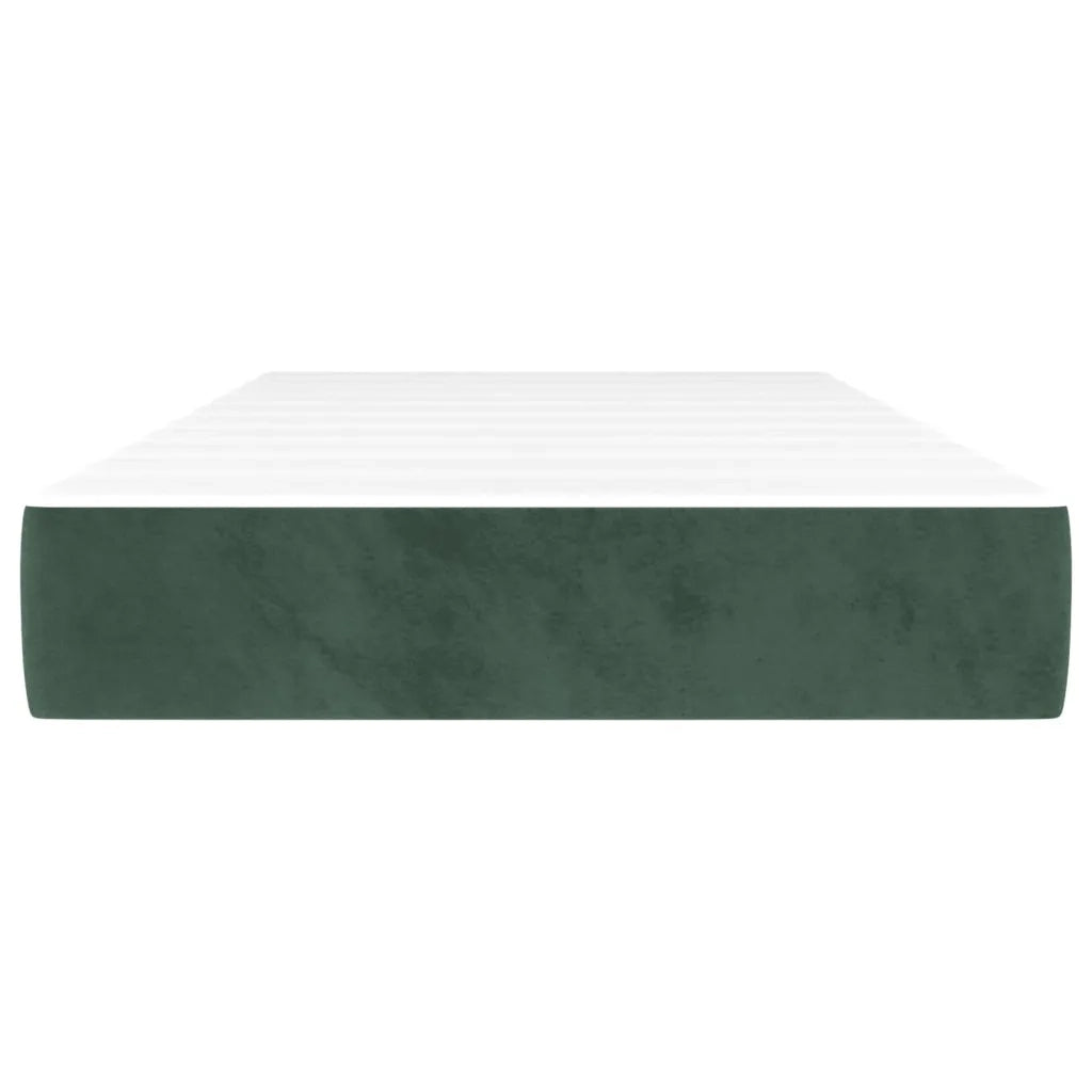 Materasso a Molle-Materasso per letto Verde Scuro 80x200x20 cm in Velluto