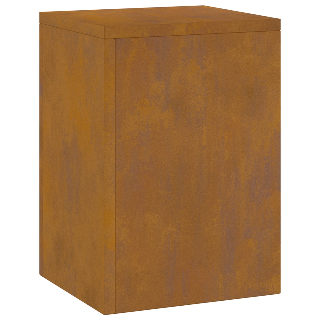 Supporti per Piante da Esterno Pillar 2 pz 24x24x35 cm Acciaio Corten