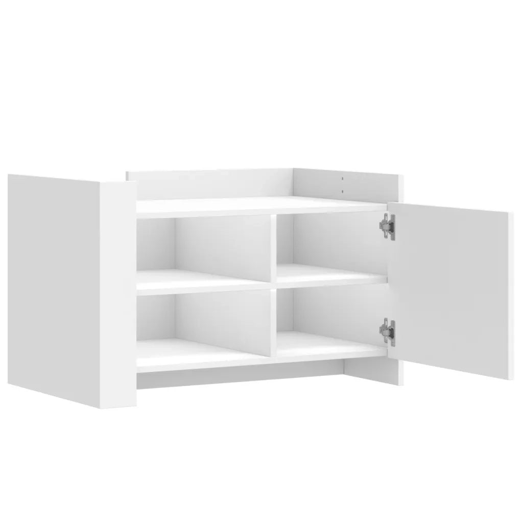 Tavolino da Salotto Bianco 80x50x50 cm in Legno Multistrato