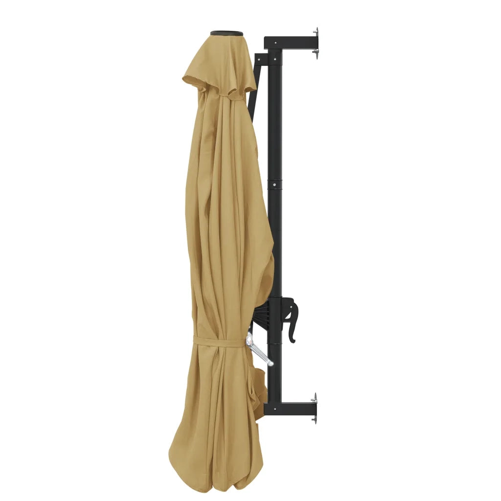 Ombrellone a Muro con Palo in Metallo 300 cm Grigio Talpa cod mxl 19240