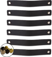 Maniglie in legno - Nero - 6 pezzi - 20 x 25 cm - Maniglia per armadi porta per cucina bagno - mobili comodino arredo in legno