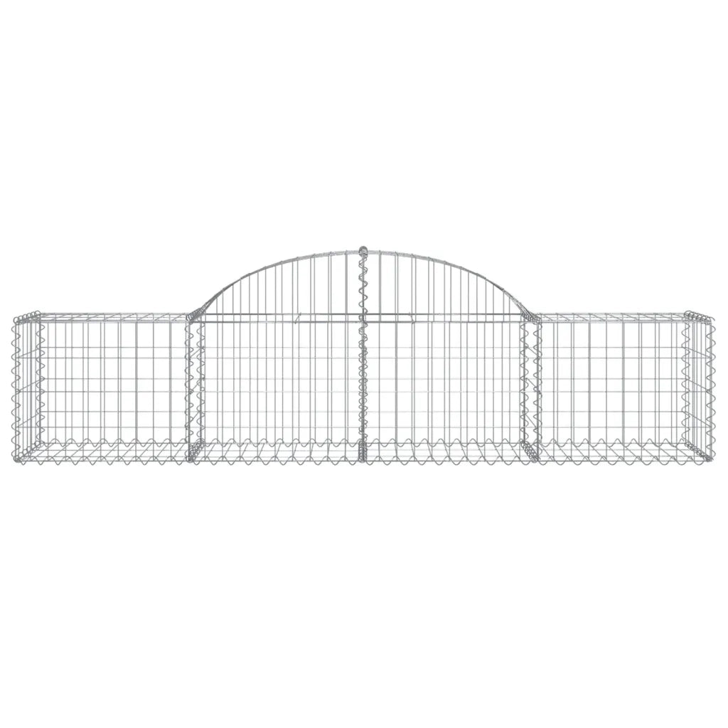 Cesti Gabbioni ad Arco 13 pz 200x50x40/60 cm Ferro Zincato 3146268