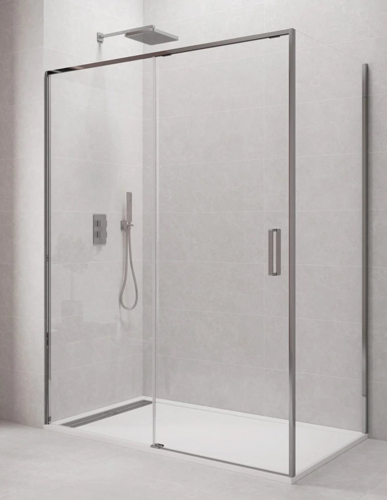 Box doccia ABANTE (TWENTY) 1+1 con lato fisso laterale 180x75 cm Cromo