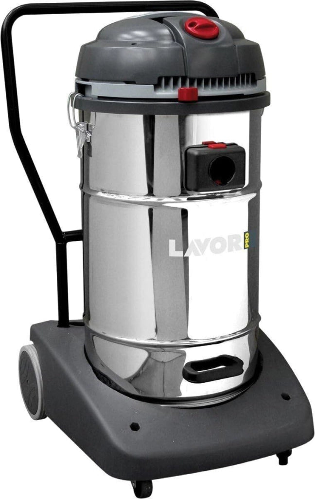 Lavor 265IF Windy Aspirapolvere Aspiraliquidi Professionale Bidone 65 L 2400 W Fusto Inox Doppio Motore By-pass