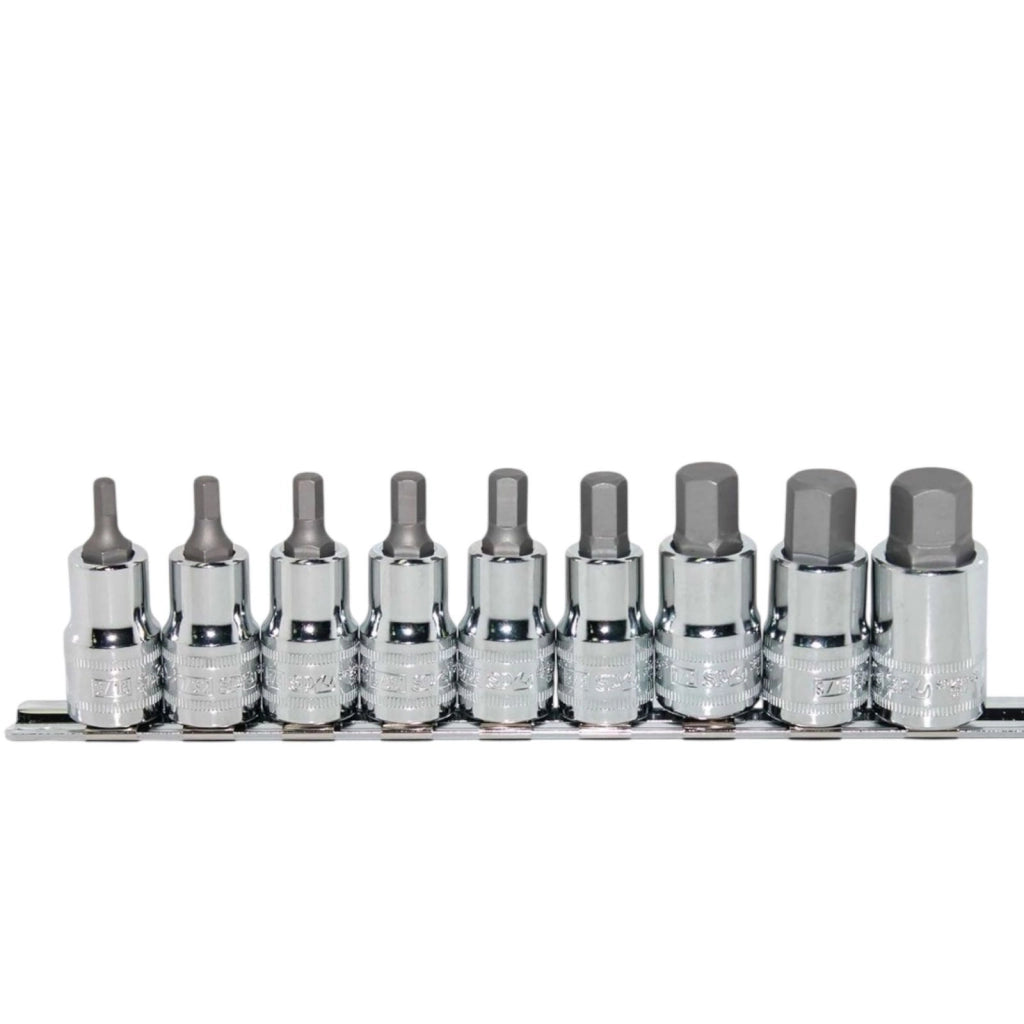 Set 9 Bussole Esagonali Professionali Acciaio CR-V, Attacco 1/2" Art.07785