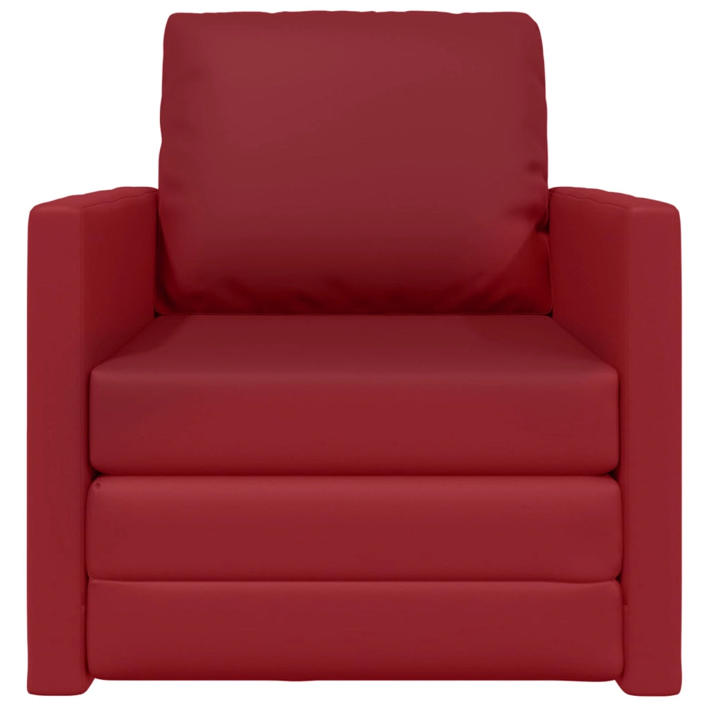 Divano letto 60cm Rosso Vino Pelle Artificiale 4106633
