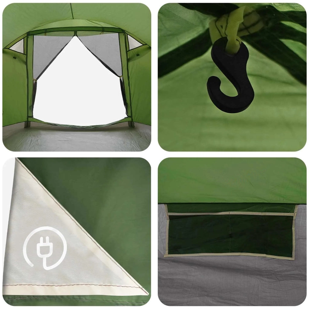 Tenda Capanna con tetto Verde 4 persone Poliestere e Acciaio 42028579