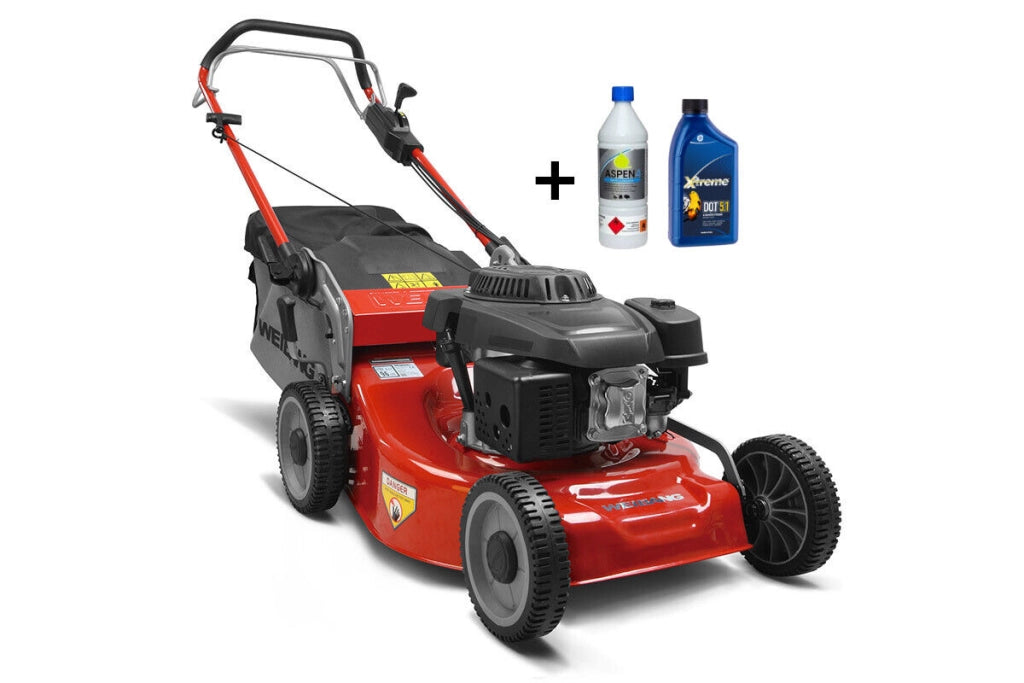 Tagliaerba a scoppio trazionato Weibang WB506SC 159cc 6Hp taglio 50cm + benzina e olio