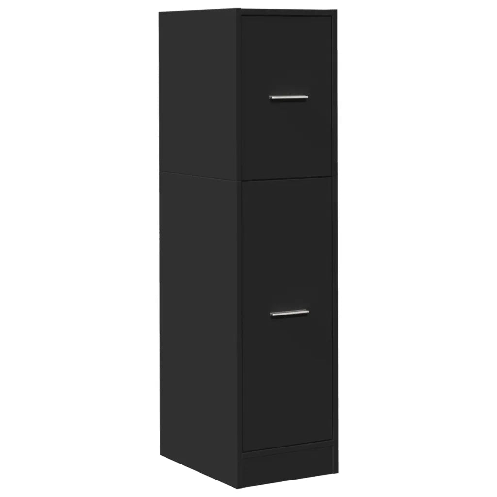 Armadietto da Farmacia Nero 30x41x118 cm in Truciolato 855161