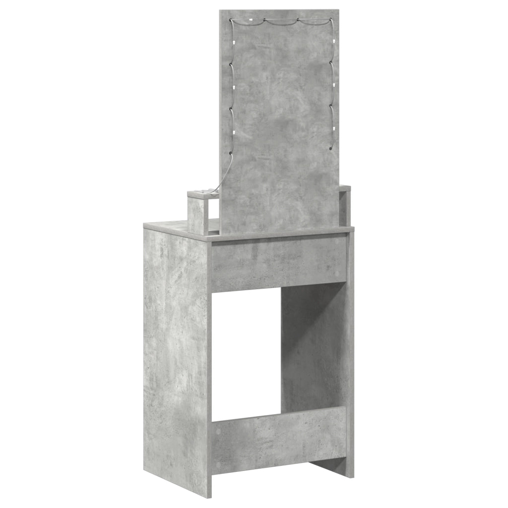 Toeletta  con luci LED Grigio cemento 50x41x140 cm