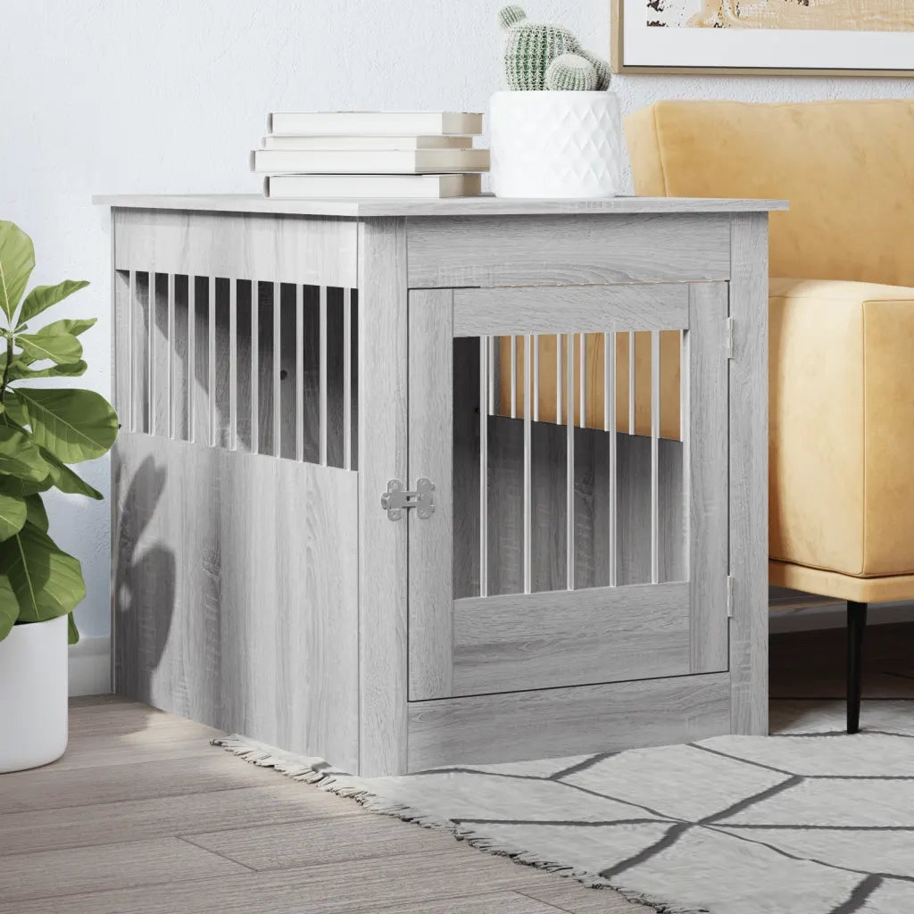 Gabbia Cani Arredamento Grigio Sonoma 64,5x80x71cm Multistrato 838335