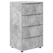 Set di 2 mobili contenitori con pratici cassetti 60 x 48 x 105 cm legno ingegnerizzato grigio cemento 02_0056189