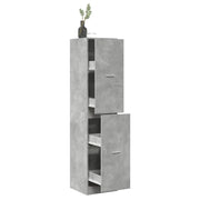 Armadietto da Farmacia Grigio Cemento 40x41x174,5 cm Truciolato