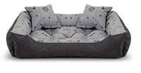 AIO FACTORY Letto per cani impermeabile 75x65cm Ossa nere