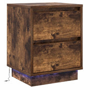 Comodino | Armadio da Notte | Mobiletto da notte con cassetto Rovere fum¨¦ 39 x 34,5 x 50 cm