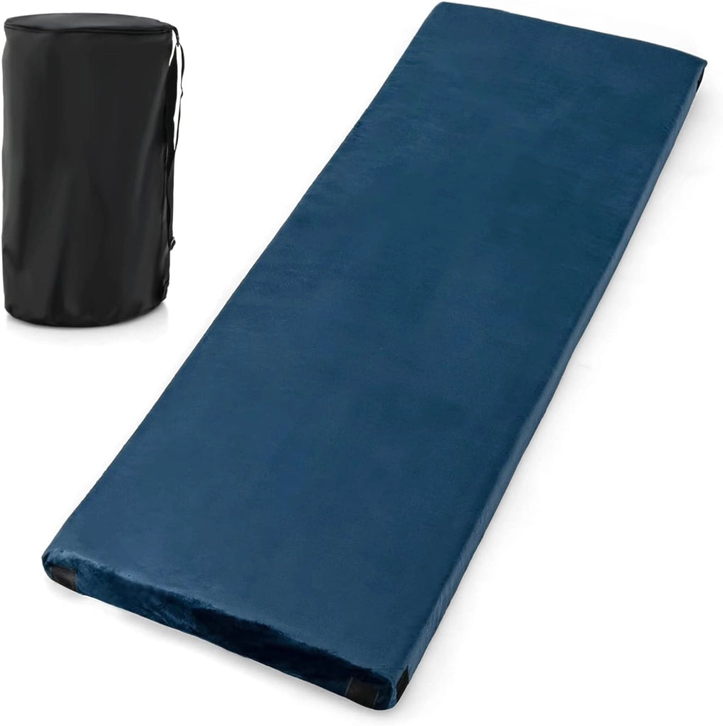 Materasso da Campeggio Impermeabile in Memory Foam, Materassino Portatile con Borsa di Trasporto, Base Antiscivolo, Componibile ed Ergonomico, 183 x 62,5 x 6,5cm