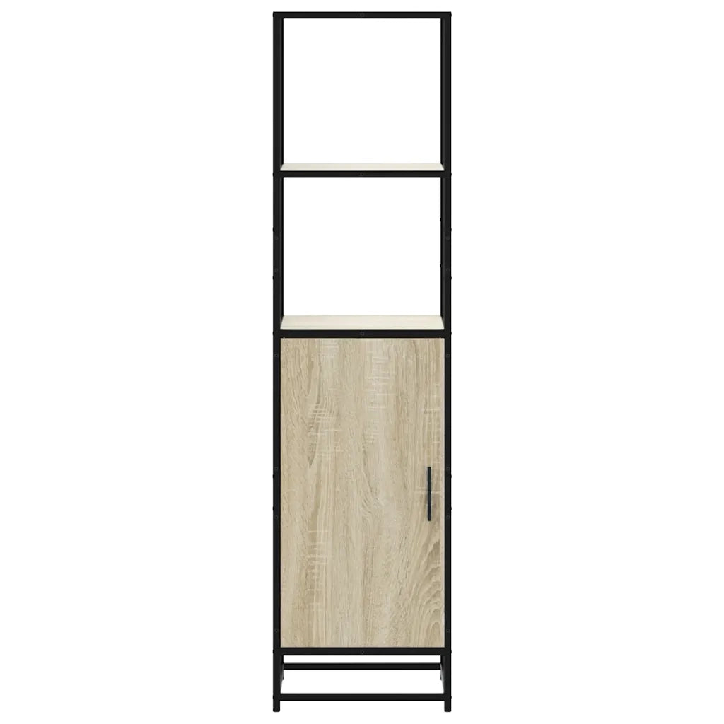 Credenza Rovere Sonoma 35,5x35x139 cm Legno Multistrato Metallo 849045