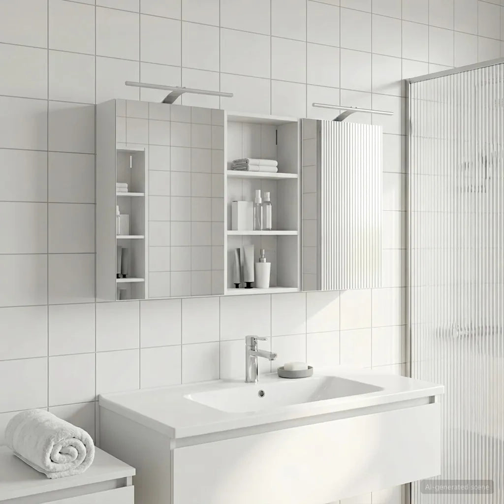 Set di Armadi da Bagno con lo scaffale 3 pcs 140 x 14,5 x 70 cm 3403784