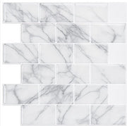 Tegole per parete di cucina in marmo grigio - 10 fogli - 30 x 30 cm
