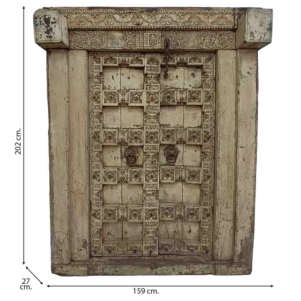Porta in legno fatta a mano 159x27x202h cm