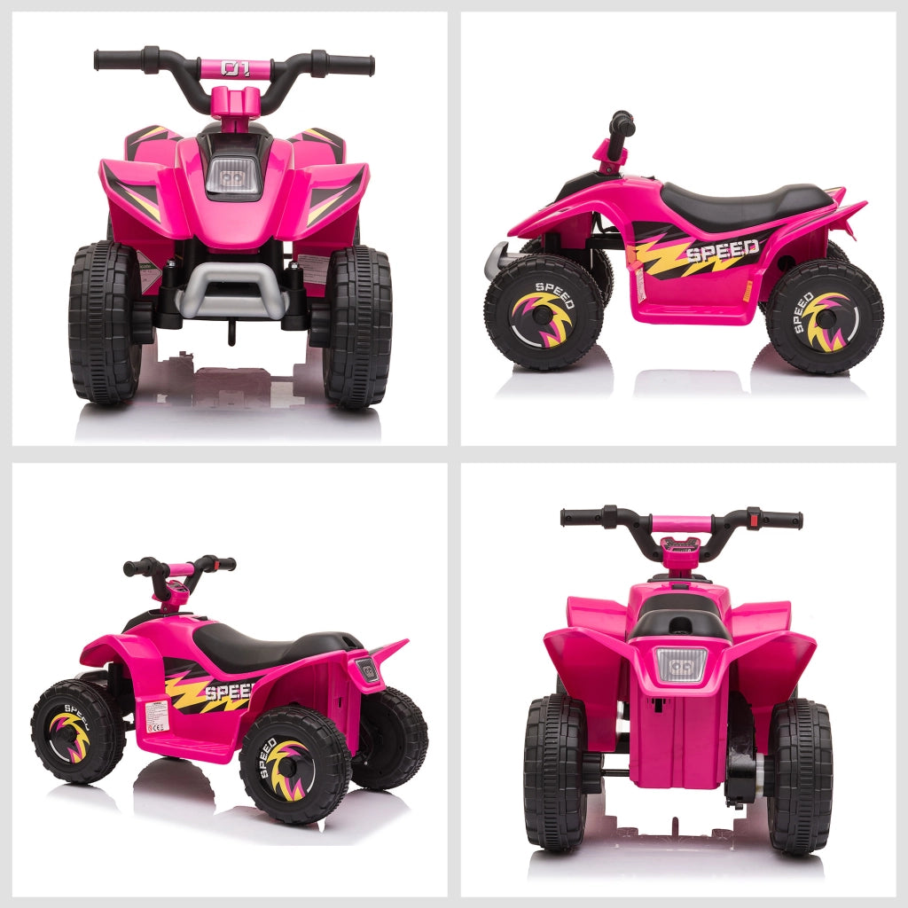 Quad Elettrico per Bambini 18-36 Mesi ¨C Zephmum ¨C Rosa 72x40x45,5 cm