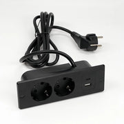 Piede piatto doppio 1,5 m 1,0 m, piede d'installazione a doppia faccia, alimentatore USB a doppia faccia, piede quadrato, piede a forma di utente, tavolo da lavoro, piede d'installazione per ambienti di riunione