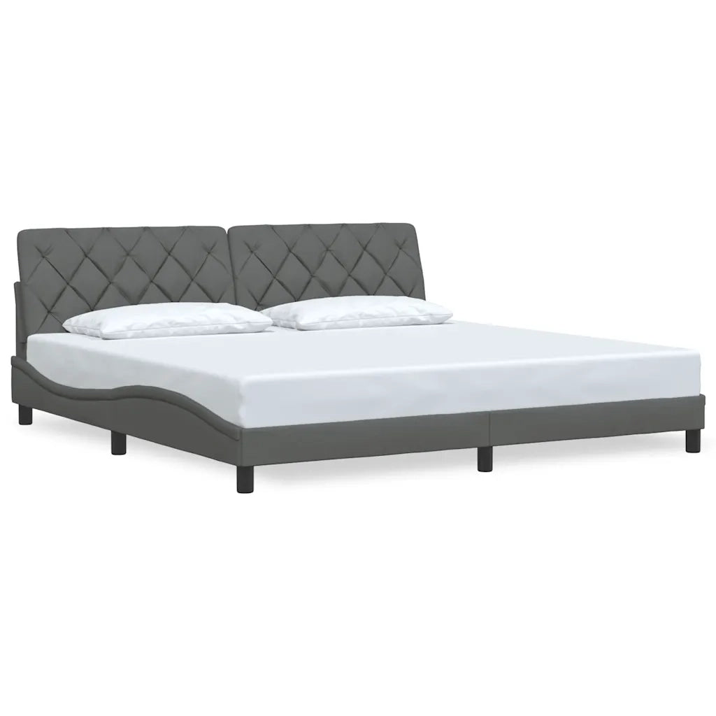 Giroletto senza Materasso Grigio Scuro 200x200 cm Tessuto