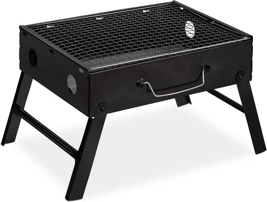 Barbecue a Houtskool - Tavola Grill Inclinabile - Barbecue a Houtskool per Camping - Festa - Spiaggia - Parco
