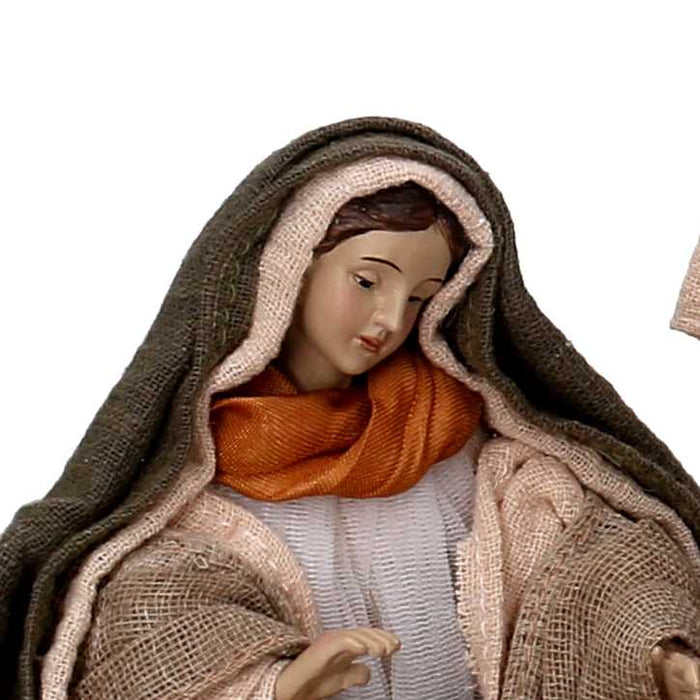 Natività tessuto set 9pz ocra cm xh30,5