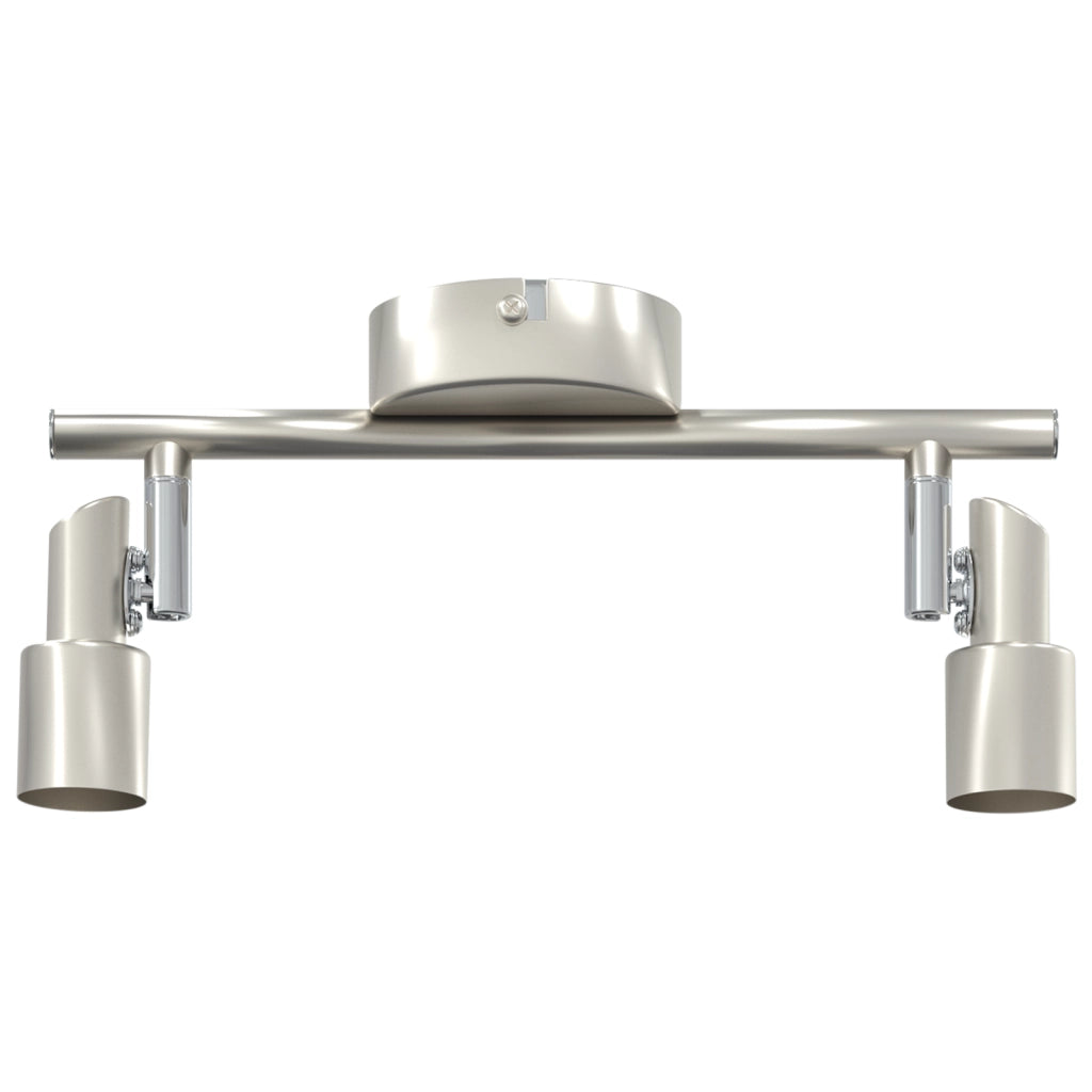 Faretto da Soffitto 2 Vie Regolabile Nickel Spazzolato GU10