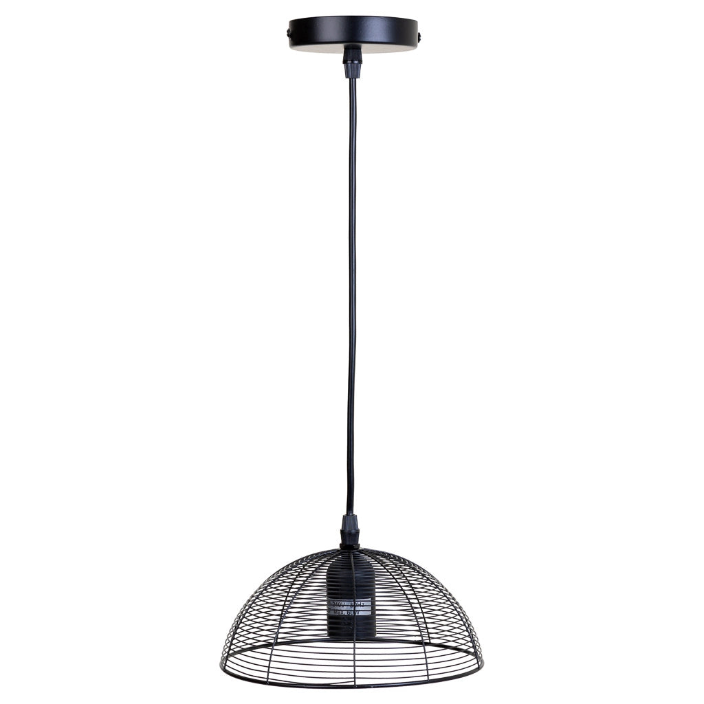 Plafoniera in metallo nero 20x20x95h