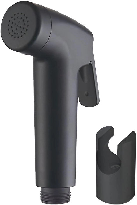 Bidet douchekop in acciaio inossidabile per il bagno | Maniglie per doccia con supporto per douchekop | Ideale per bidet douchekop (stile 2, nero)