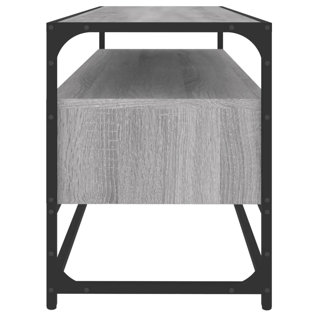 Mobile TV multimediale mensola TV credenza TV sala da pranzo soggiorno camera da letto Sonoma 100 x 35 x 45 cm legno ingegnerizzato grigio 02_0028334
