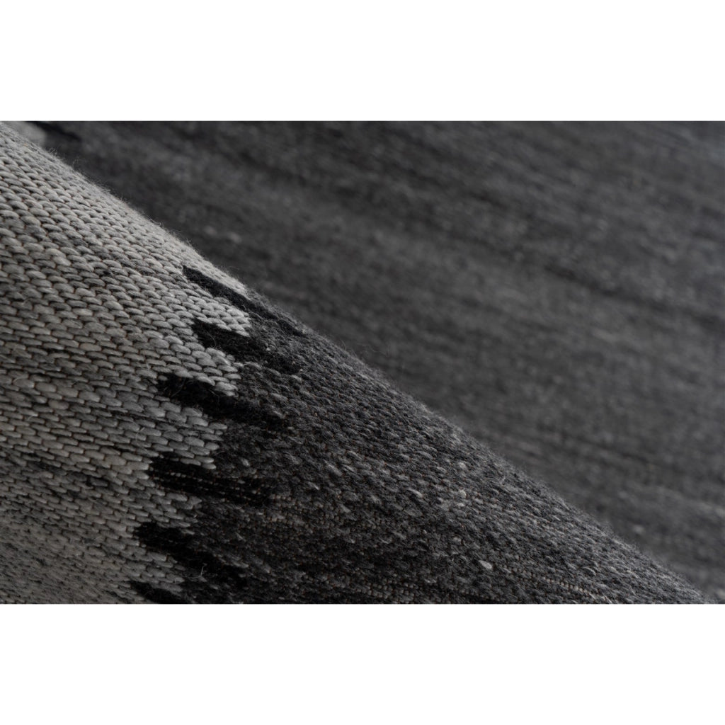 Tappeto Phoenix 300 in Lana Jacquard Antracite e Grigio
