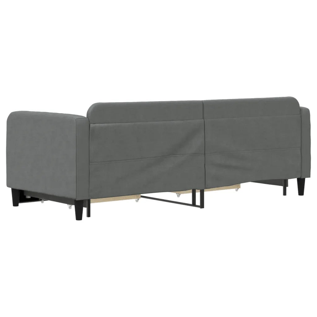 Divano Letto Estraibile Cassetti-Sofa Letto-Daybed Grigio Scuro 80x200cm Tessuto 564221